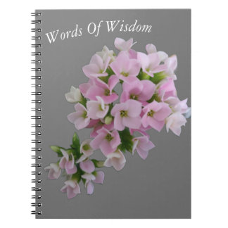 Tiny Pink Floret Spiral Notebook