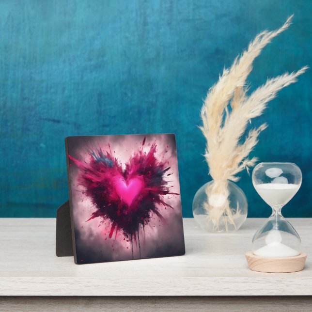 Tiny Pink Heart Plaque (Insitu)