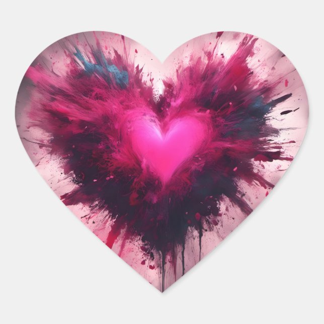 Tiny Pink Heart Sticker (Front)