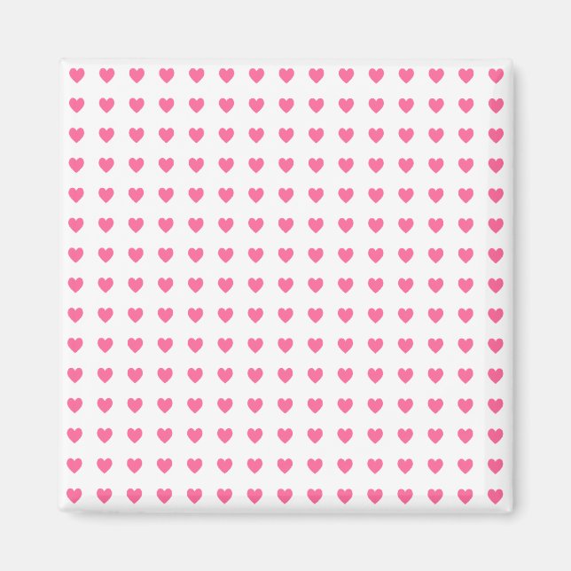 Tiny Pink Hearts Magnet (Front)