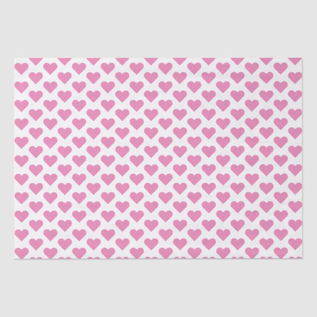 Tiny Pink Hearts Pattern Tissue Paper (Front)