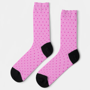 Tiny Pink Polka Dots Pattern on Lighter Pink Socks
