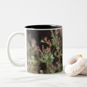 Tiny Pink Wildflowers Coachella Valley Wildlife Tw Two-Tone Coffee Mug