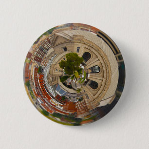 Tiny Planet Union Station Kansas City MO. 6 Cm Round Badge