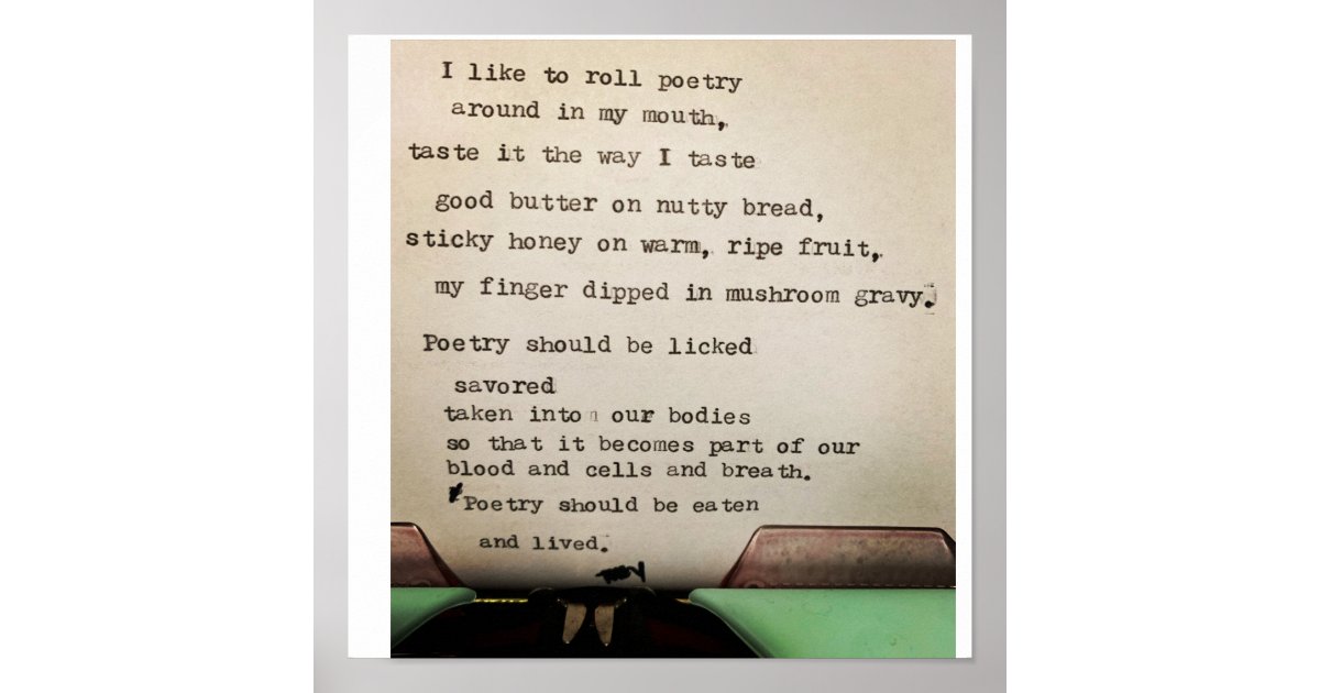 tiny poem poster | Zazzle