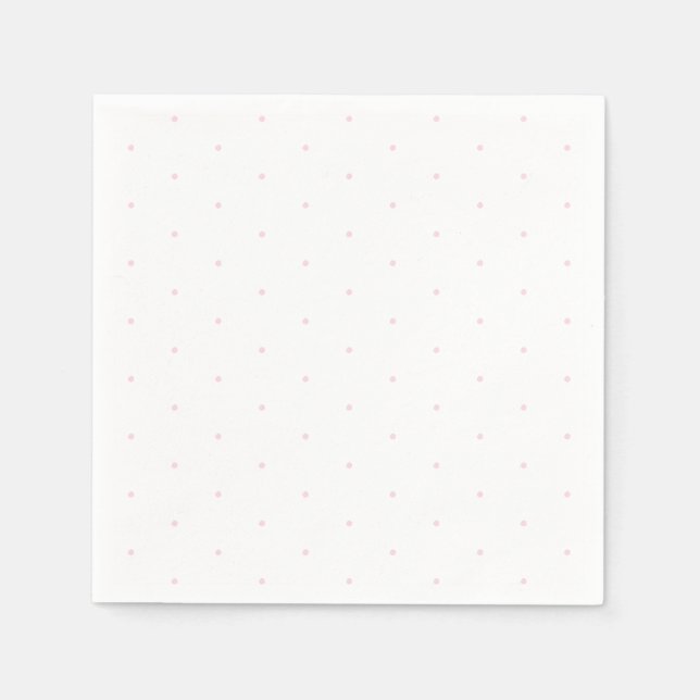 Tiny polka dots light pink and white cute napkin (Front)