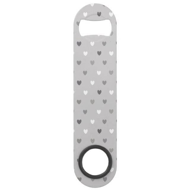Tiny polka hearts in shades of gray (Front)