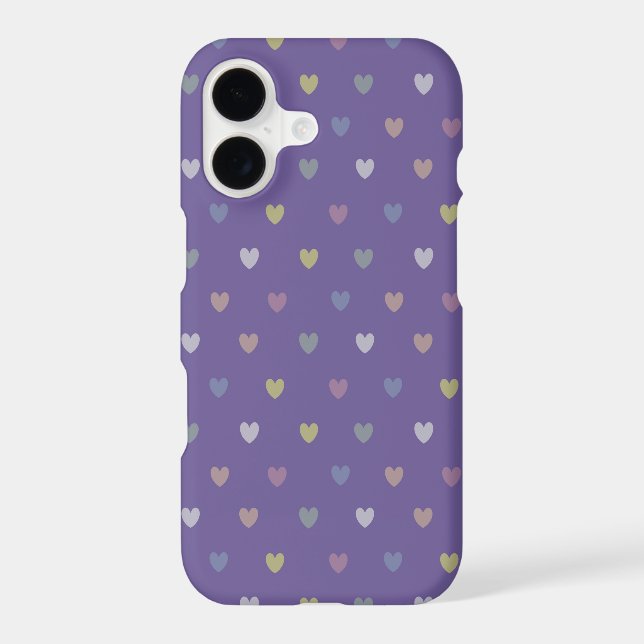 Tiny polka hearts on Ultra Violet Purple (Back)