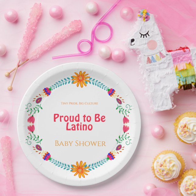 Tiny Pride, Big Culture – Proud to Be Latino Baby  Paper Plate (Party)