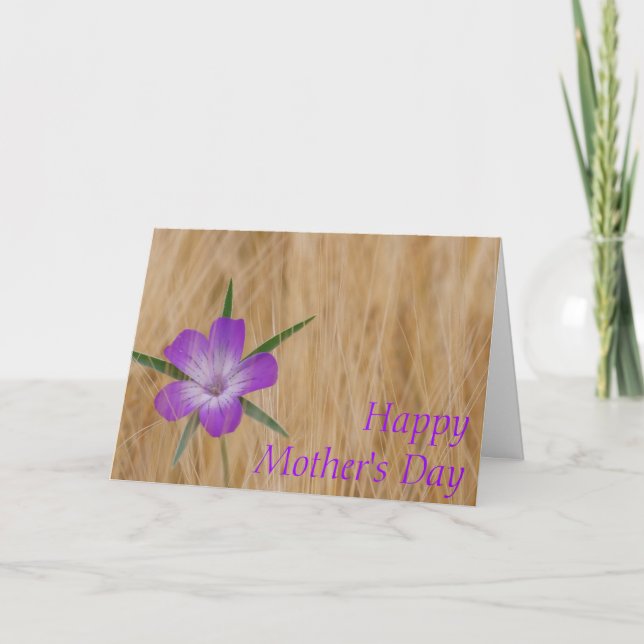 Tiny Purple Flower Mother's Day Card (Front)