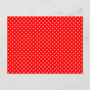 Tiny Red and White Polka Dots Postcard