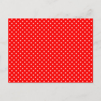 Tiny Red and White Polka Dots Postcard
