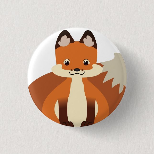 Tiny Red Fox Button (Front)