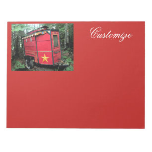 Tiny red gypsy caravan Thunder_Cove Notepad