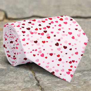 Tiny Red Hearts Valentine's Day Pattern Tie