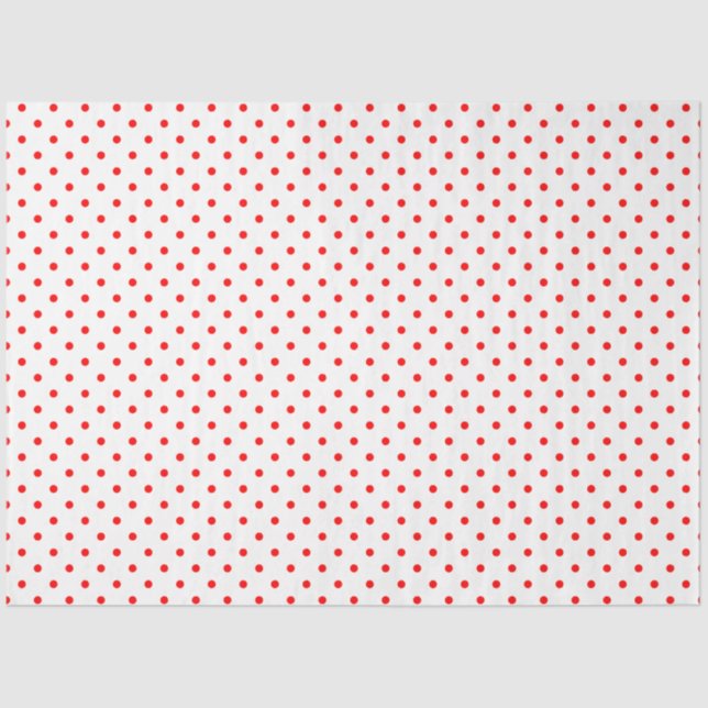 Tiny Red Polka Dots Tissue Paper (Front)