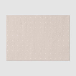 Tiny Refined White Polka Dots On Beige Minimal Tissue Paper