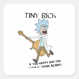 Tiny Rick Classic Square Sticker