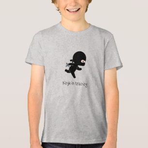Tiny Running Ninja in Training Tri-Blend Shirt