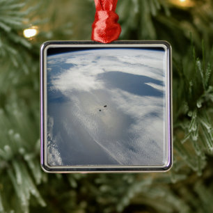 Tiny Satellites Orbit Above A Part Of Earth. Metal Tree Decoration