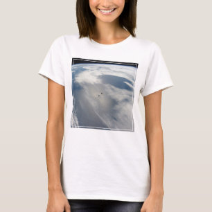 Tiny Satellites Orbit Above A Part Of Earth. T-Shirt