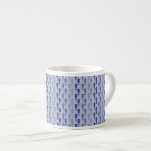 Tiny Seahorses Blue Lavender Espresso Mug