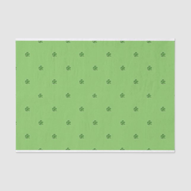 Tiny Shamrocks St. Patrick's Day Print Tissue Paper (Front)