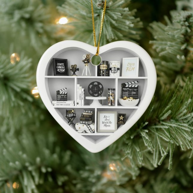 Tiny Shelves Movie Film Fan edition 2Dprint Heart Ceramic Tree Decoration (Tree)