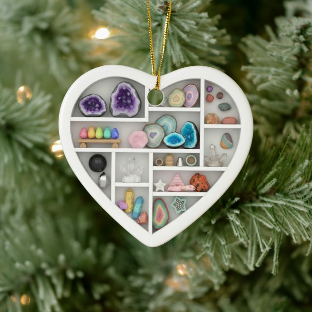 Tiny Shelves Rock Collector 2Dprint Rocks Crystals Ceramic Tree Decoration (Tree)