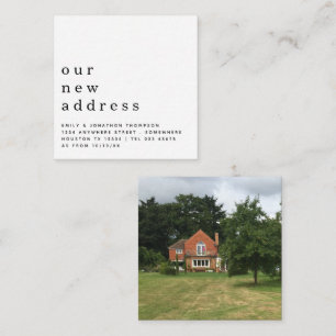 TINY SIZE Simple Photo Moving New Address Card