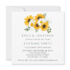 TINY SIZE| Sunflowers Wedding Evening Party Invite