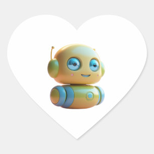Tiny Smiling Robot Sticker