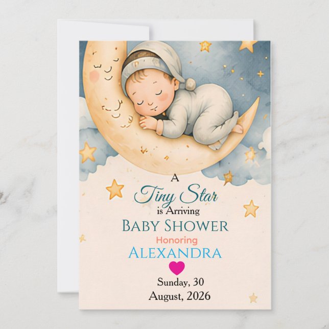 Tiny Star Is Arriving Baby Shower Collection Invitation (Front)