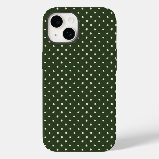 Tiny Stars Dark Green Phone Case (Back)