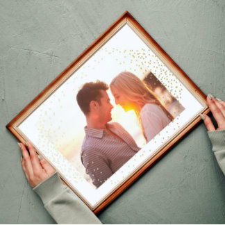 Tiny Stars Modern Custom Photo Gold Foil Prints