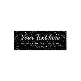 Tiny Stars Space - Return Address Personalised Self-inking Stamp