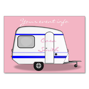 Tiny streamlined caravan Thunder_Cove any colour Table Number