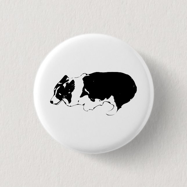 Tiny stride, big cheer 3 cm round badge (Front)