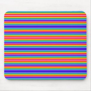 Tiny Stripes of Rainbow Colours Mouse Mat