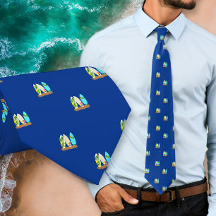 Tiny Surfboards Pattern Tie