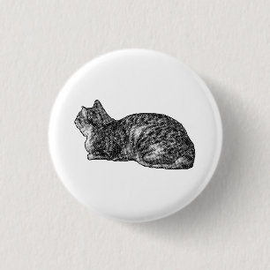 Tiny Tabby, Big Poise 3 Cm Round Badge