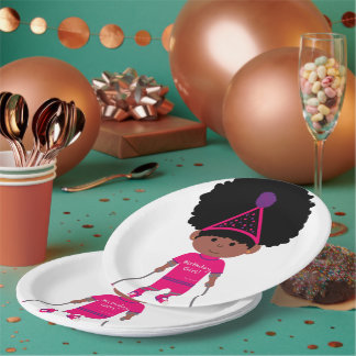 Tiny Tamara TT Pink Happy Birthday Collection  Paper Plate