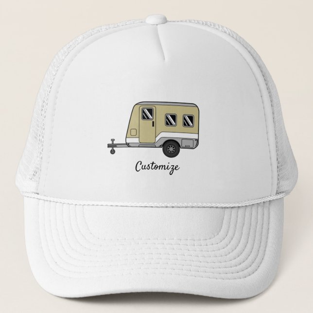 Tiny Tan Caravan Camper Thunder_Cove  Trucker Hat (Front)