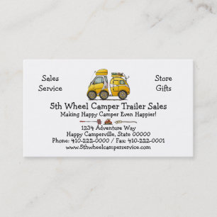 Tiny Tear Drop Camper Business Card