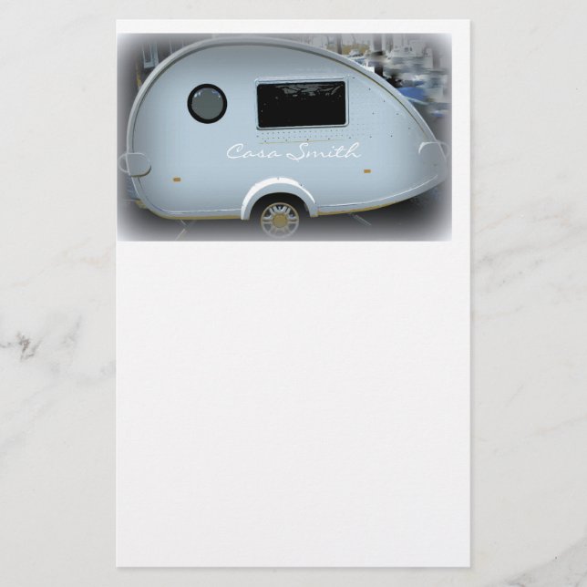 Tiny teardrop trailer  gypsy caravan stationery (Front)