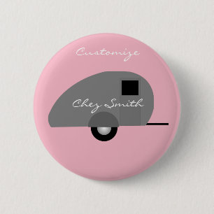 Tiny Teardrop Trailer Thunder_Cove 6 Cm Round Badge