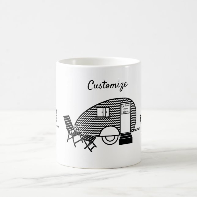 Tiny Teardrop Trailer Thunder_Cove Coffee Mug (Center)