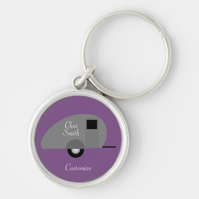 Tiny Teardrop Trailer Thunder_Cove  Key Ring (Front)
