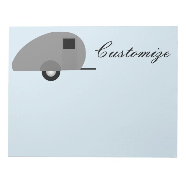 Tiny Teardrop Trailer Thunder_Cove Notepad (Front)