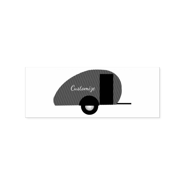 Tiny Teardrop Trailer Thunder_Cove Rubber Stamp (Imprint)